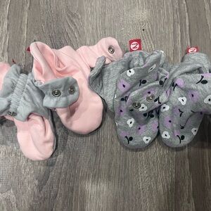 Two pairs 6 mo Zutano booties